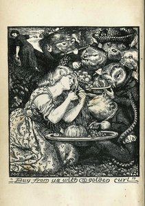 哥布林市场和其他诗歌的前作克里斯蒂娜·罗塞蒂（Christina Rossetti），1861-1862年 作者 但丁·加布里埃尔·查尔斯·罗塞蒂
