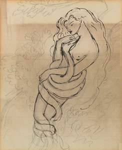 莉莉丝女士，c。 1869 年（纸本铅笔、钢笔和棕色墨水）