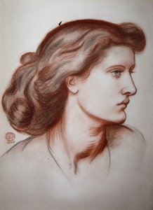 亚历克莎-威尔丁的画像 作者 但丁·加布里埃尔·查尔斯·罗塞蒂