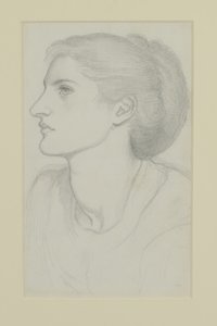 女人头，1865-70 作者 但丁·加布里埃尔·查尔斯·罗塞蒂