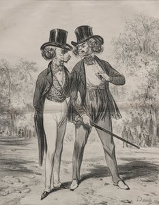 难以置信的时尚。秋天的狮子，1839年。 作者 达尼