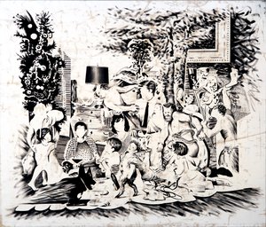 肯尼迪家族的圣诞节》，2016 年（布面油画）