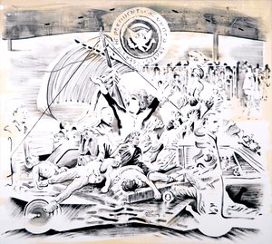 尼克松》，2018 年（布面油画） 作者 达伦·科菲尔德