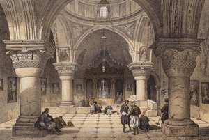 Chapel of St Helena (colour litho) 作者 大卫（后）罗伯茨