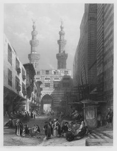 Gate of the Metwaleys, Cairo, from the picture in the Royal Collection (engraving) 作者 大卫（后）罗伯茨