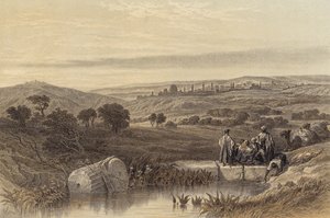 Jerusalem from the North (colour litho) 作者 大卫（后）罗伯茨
