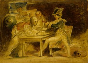 纳尔逊·海灵（Nelson Sealing）于1835年左右在哥本哈根出发（面板上的油） 作者 大卫（att。）威尔基