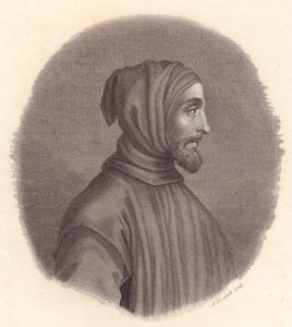 意大利画家Cimabue（约1240-1302）的肖像，Locatelli根据Simone Senese的肖像进行的铜版雕刻 作者 WG（后）塞耶