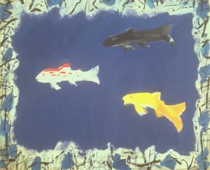 观赏鱼（布面油画）
