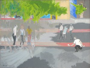 在圣让打球，2008 年（布面油画）
