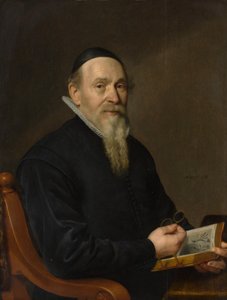 一个男人的肖像，可能是一个植物学家，1641年。