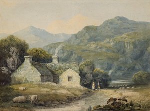 北威尔士Llanberis的农舍（纸上写着）