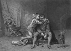 亚瑟王子和休伯特-约翰国王》，约1870年。 作者 大卫·德斯瓦切兹