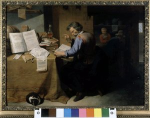 炼金术士，由年轻的大卫·里卡尔特 (David Ryckaert) 作画。