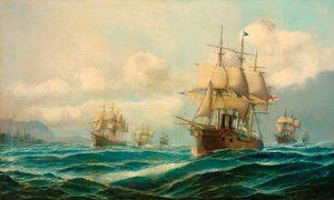 1878年2月，菲比斯·海军上将副中队飞过达达尼尔海峡，驶入君士坦丁堡
