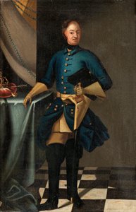 瑞典国王查理十二世的肖像，1682-1718，约1716年 作者 大卫·克拉夫特来自
