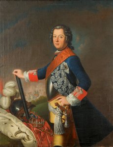 腓特烈二世 (1712-1786) 的肖像，被称为普鲁士大国王腓特烈 作者 大卫·马修