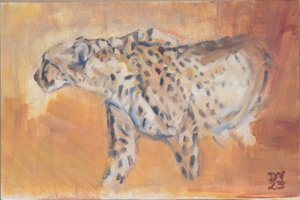 猎豹，2021 年（布面油画） 作者 大卫·迈耶