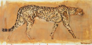 猎豹，2022 年（布面油画） 作者 大卫·迈耶