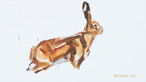 野兔，2022 年（布面油画） 作者 大卫·迈耶