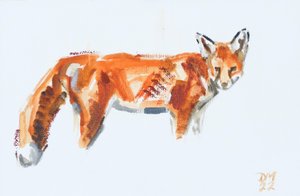 红狐》，2022 年（布面油画） 作者 大卫·迈耶