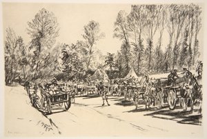 补给补给点，插图来自乡村生活有限公司出版的《西部前线》。 作者 大卫·缪尔黑德·博恩