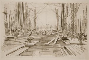 在一艘大船的甲板上，插图选自《西部前线》，乡村生活有限公司出版 作者 大卫·缪尔黑德·博恩