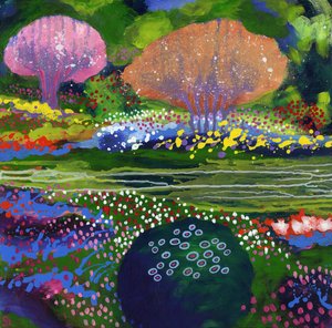 蜜蜂花园，2017（丙烯酸画布）