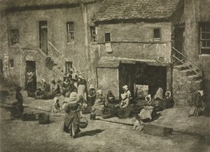 摄影作品：纽黑文渔业，1909年。创作人：David Octavius Hill, Robert Adamson.
