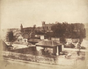 林利斯戈，从火车站看市政厅、圣迈克尔教堂和王宫，1843-1847 年（照片） 作者 大卫·奥克塔维斯·希尔
