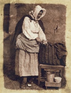牡蛎女人，1843-47（来自calotype negative的盐纸印刷品）（另见224278,224280）
