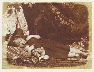 Bedfellows，c.1843-47（来自calotype negative的盐渍纸）