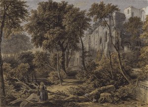 丹弗姆林修道院（chromolitho）