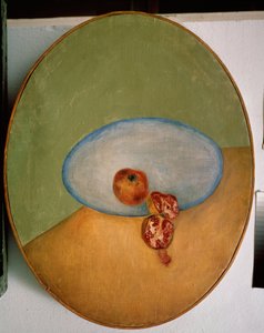 石榴静物。大卫-彼得洛维奇-斯特伦贝格（1881-1948 年）的画作，布面油画