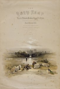 来自喷泉的巴尔贝克，1839年5月7日，“圣地”第二卷的标题页，由Louis Haghe（1806-85）酒吧刻。 1843 作者 大卫·罗伯茨