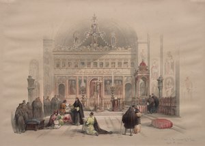圣萨巴修道院的礼拜堂，1839年。 作者 大卫·罗伯茨