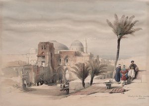 耶路撒冷圣墓教堂，1839年。 作者 大卫·罗伯茨