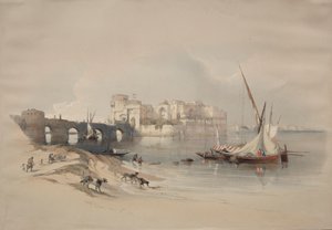 西顿城堡，1839年。 作者 大卫·罗伯茨