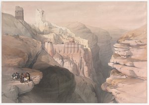 圣萨巴修道院，1839年。 作者 大卫·罗伯茨