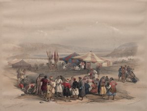 耶利哥朝圣者营地，1839年。 作者 大卫·罗伯茨