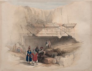 耶路撒冷国王陵墓入口，1839年。 作者 大卫·罗伯茨