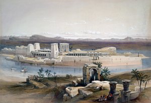 1838年，努比亚菲莱岛的全视图 作者 大卫·罗伯茨