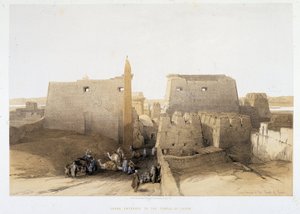 圣地》中卢克索神庙（Luxor）的大入口，伦敦，1849年 作者 大卫·罗伯茨