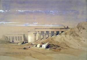 Dendera Thyphonium 的侧面抬高"：根据苏格兰艺术家 David Roberts（1796-1864 年）的水彩画绘制的石版画。古埃及考古 作者 大卫·罗伯茨