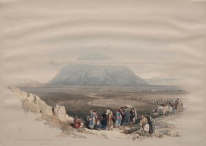1839年从埃斯德拉隆平原上登上的塔博尔山。 作者 大卫·罗伯茨