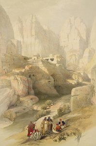 佩特拉，1839年3月10日，来自“圣地”第三卷的104号板，由Louis Haghe（1806-85）酒吧刻。 1849年 作者 大卫·罗伯茨