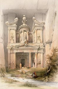 佩特拉，1839年3月7日，来自“圣地”第三卷的第92卷，由Louis Haghe（1806-85）酒吧刻。 1849年