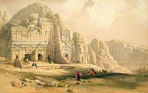 佩特拉，1839年3月8日，来自“圣地”第三卷的96号板，由Louis Haghe（1806-85）酒吧刻。 1849年 作者 大卫·罗伯茨