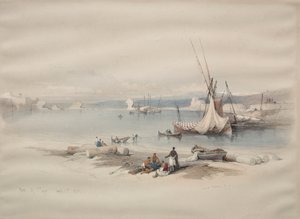 轮胎港，1839年。 作者 大卫·罗伯茨