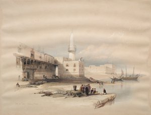 苏伊士码头，1839年。 作者 大卫·罗伯茨